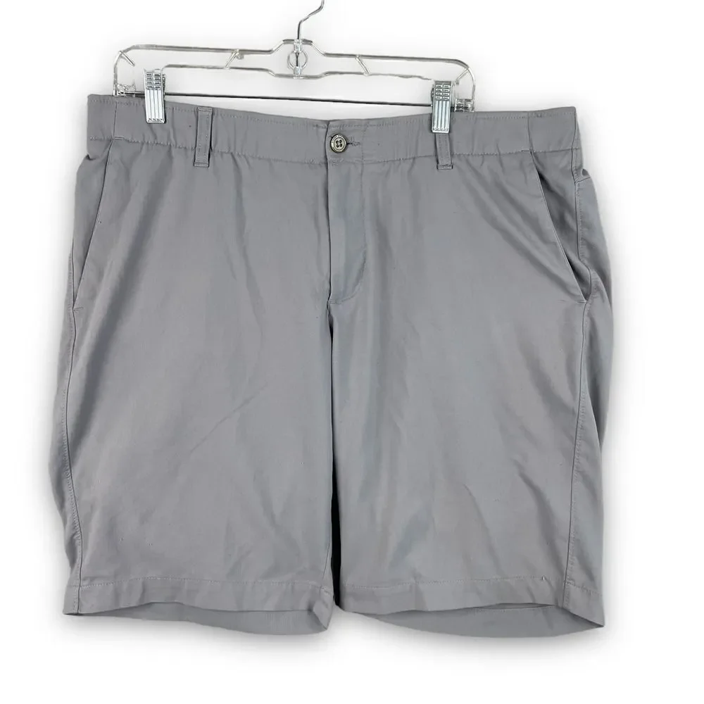 Under Armour Flat-Front Showdown Golf Shorts 1309548 Gray Size (40)